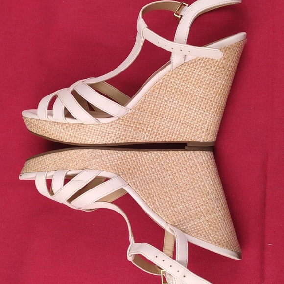 Jessica Simpson Javawn White Strappy Platform Wedge Sandals 8.5 M - Picture 9 of 16